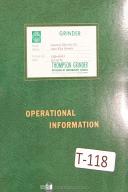 Thompson-Thompson Type 5EA, Glat Broach E, Grinding Machine Operation & Parts Manual 1940-Type 5EA-01
